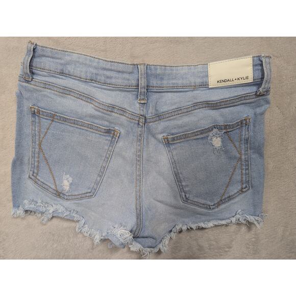 Kendall + Kylie The Hipster Short Denim Light Wash Size 9/29 2" Inseam - Picture 6 of 6